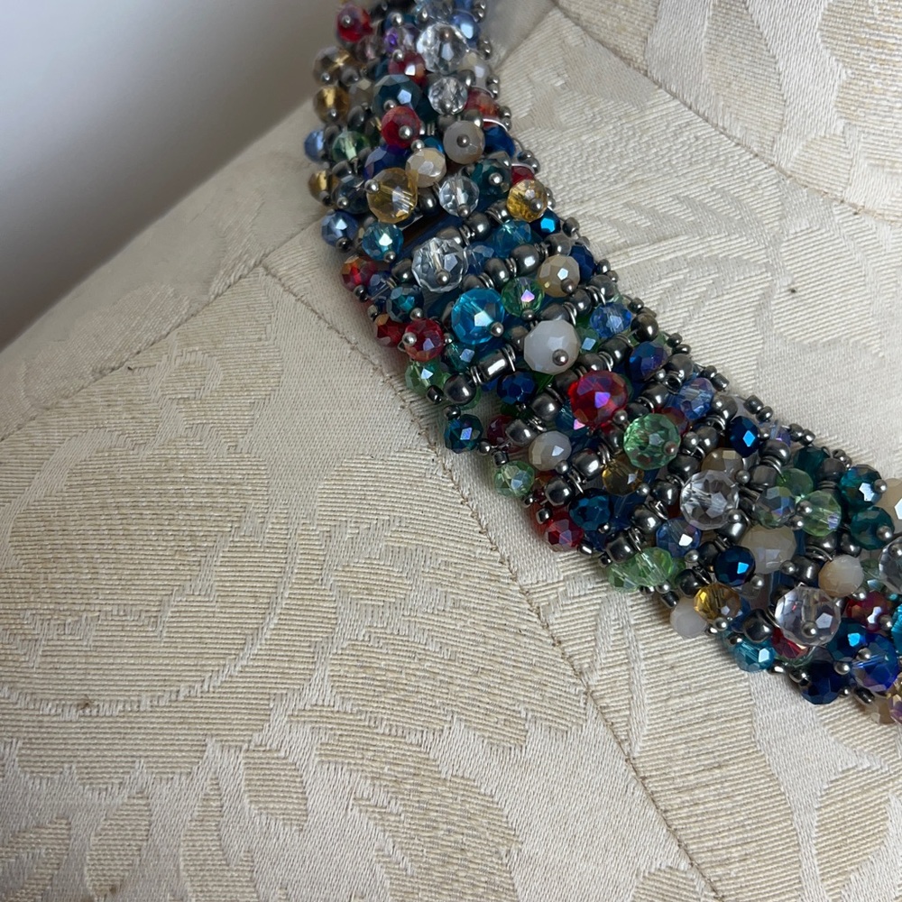 Multicolor Bib Statement Necklace - image 4